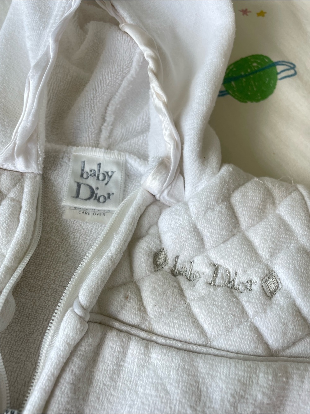Vintage Baby Dior Sleep Sack Terry Cloth 0-12M